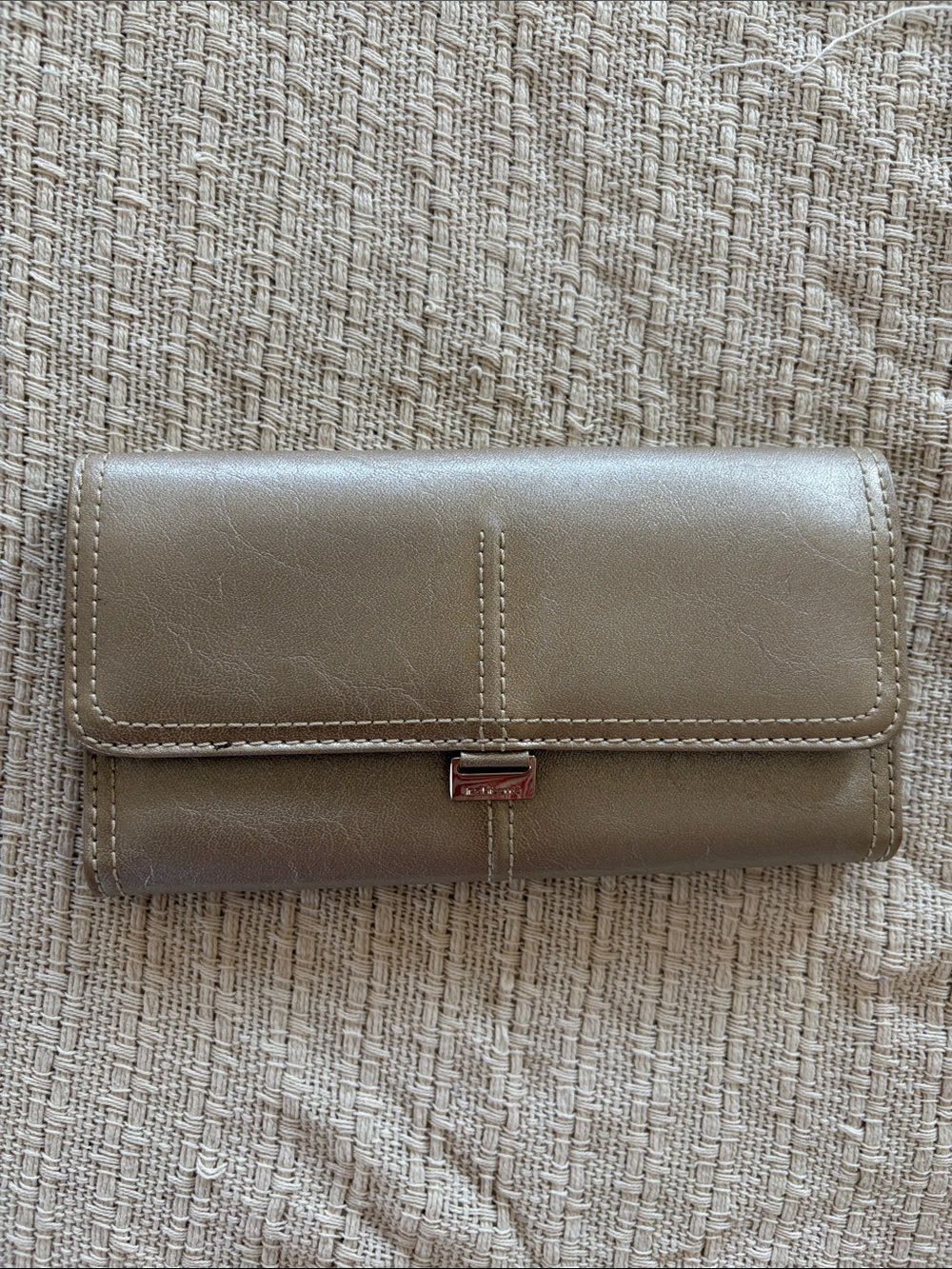 Vintage Liz Claiborne Wallet - Metallic Taupe